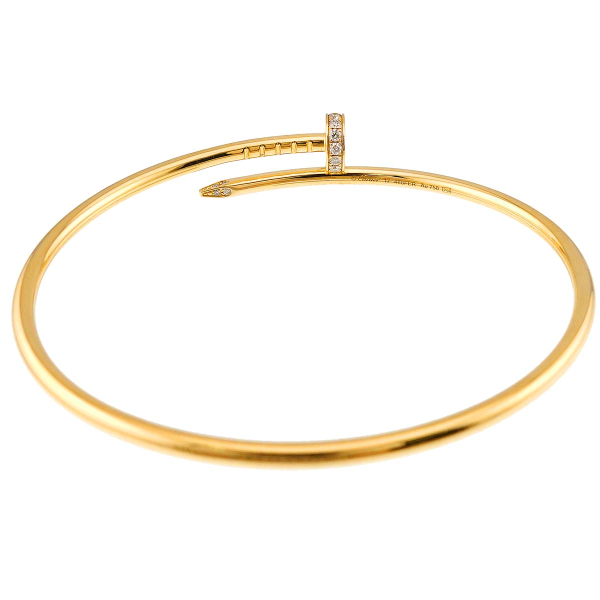 Juste Un Clou Diamond Bracelet SM 18K YG 750 size17