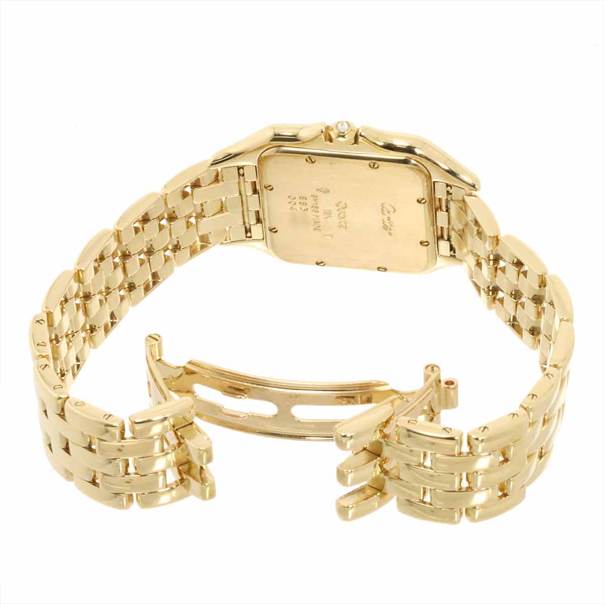 Panthere LM WF4028B9 Quartz 12P Diamond Gold Dial K18YG Watch
