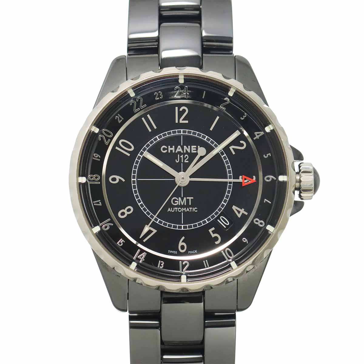 J12 GMT H3102 38mm Automatic Black Ceramic Mens Watch