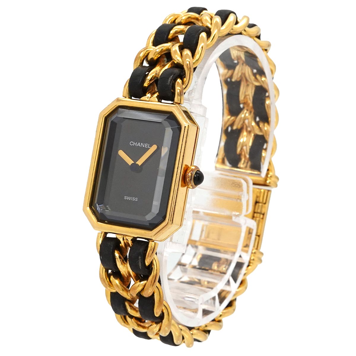 Premiere Size L H0001 Vintage Quartz Black Dial Ladies Watch