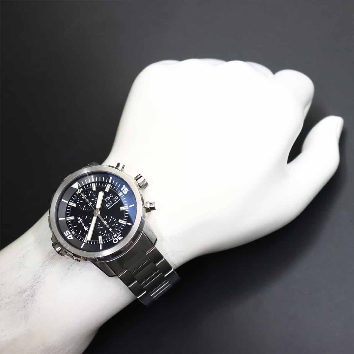 Aqua Timer IW376804 Chronograph Automatic Black Dial Mens Watch
