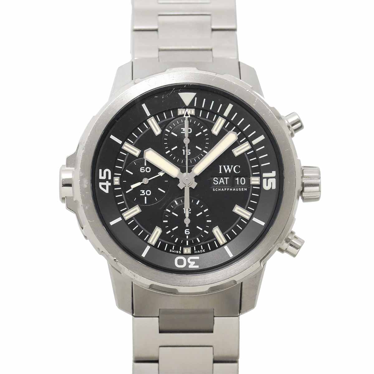 Aqua Timer IW376804 Chronograph Automatic Black Dial Mens Watch