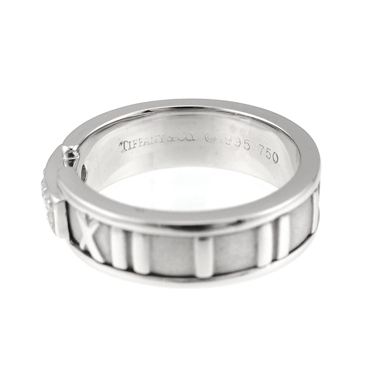 Atlas Diamond Ring 18K White Gold 750 size4.75-5(US)