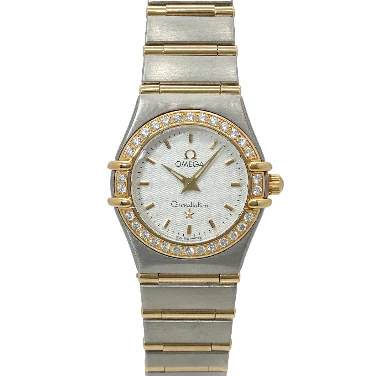 Constellation 1267.30 Bezel Diamond Silver Dial YG Watch