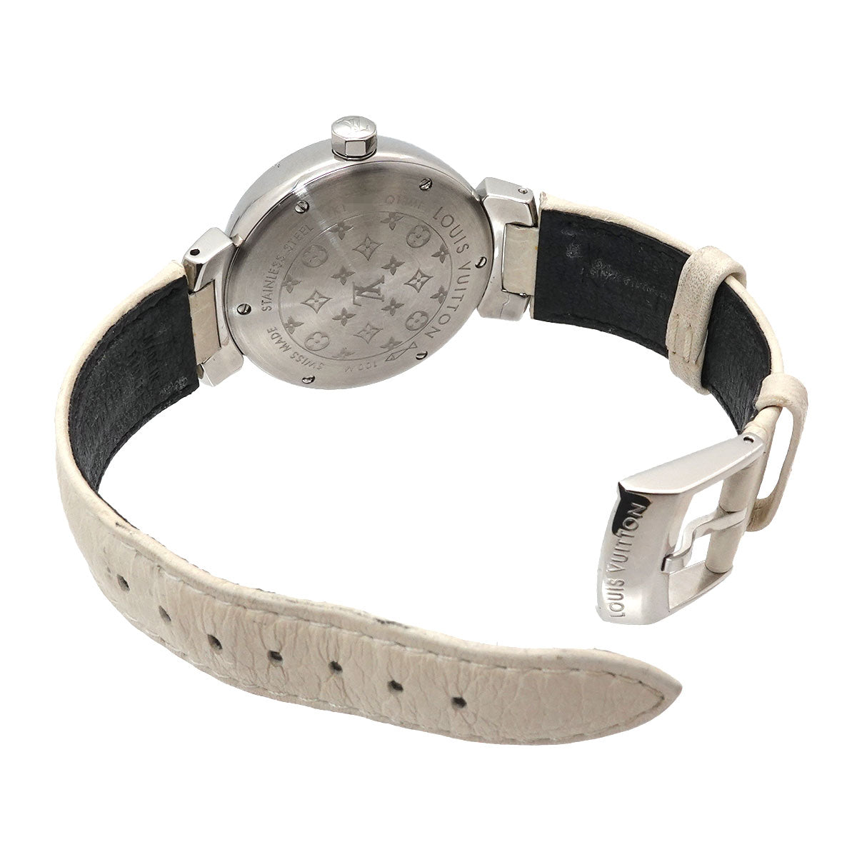 Tambour Q13MT Diamond Quartz White Shell Dial Ladies