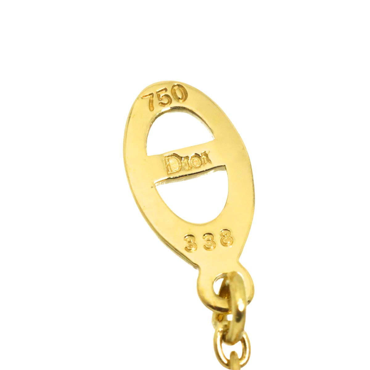 Emerald Diamond Necklace 18K Yellow Gold 750