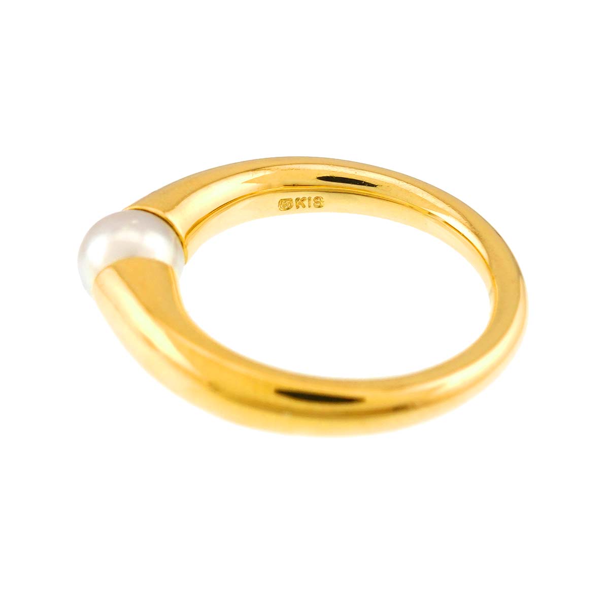 Akoya Pearl 5.6mm Ring 18K YG 750 Size5.75-6(US)