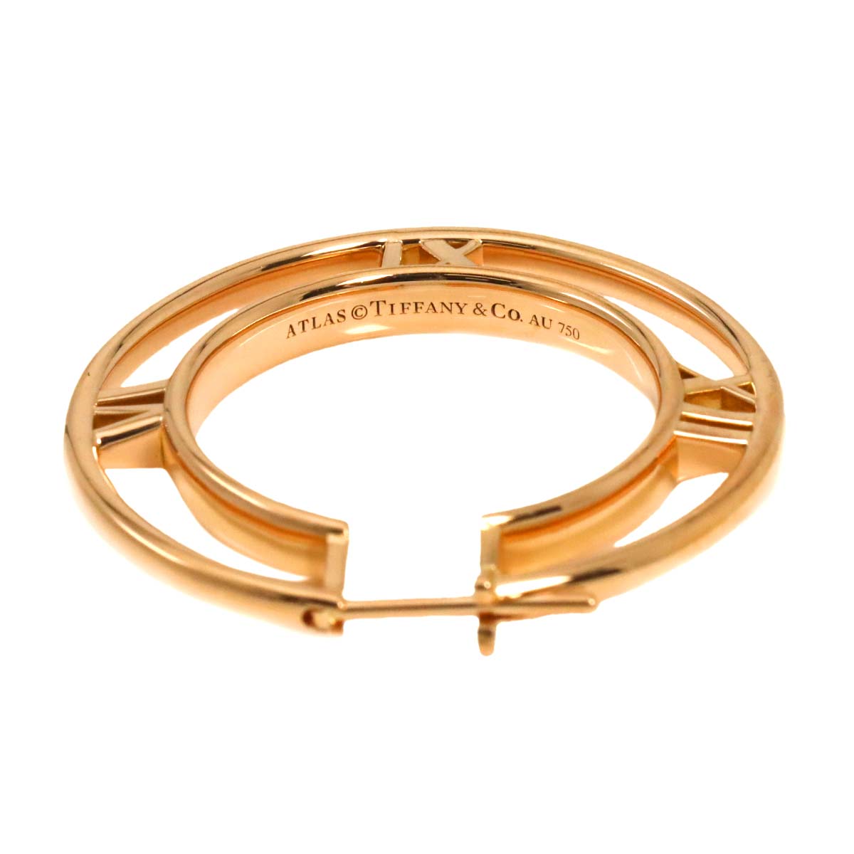 Atlas Medallion Earrings Pierced 18K Pink Gold 750