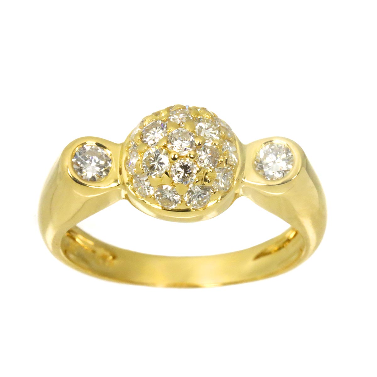 Diamond 0.54ct Ring 18K YG 750 3.25(US)