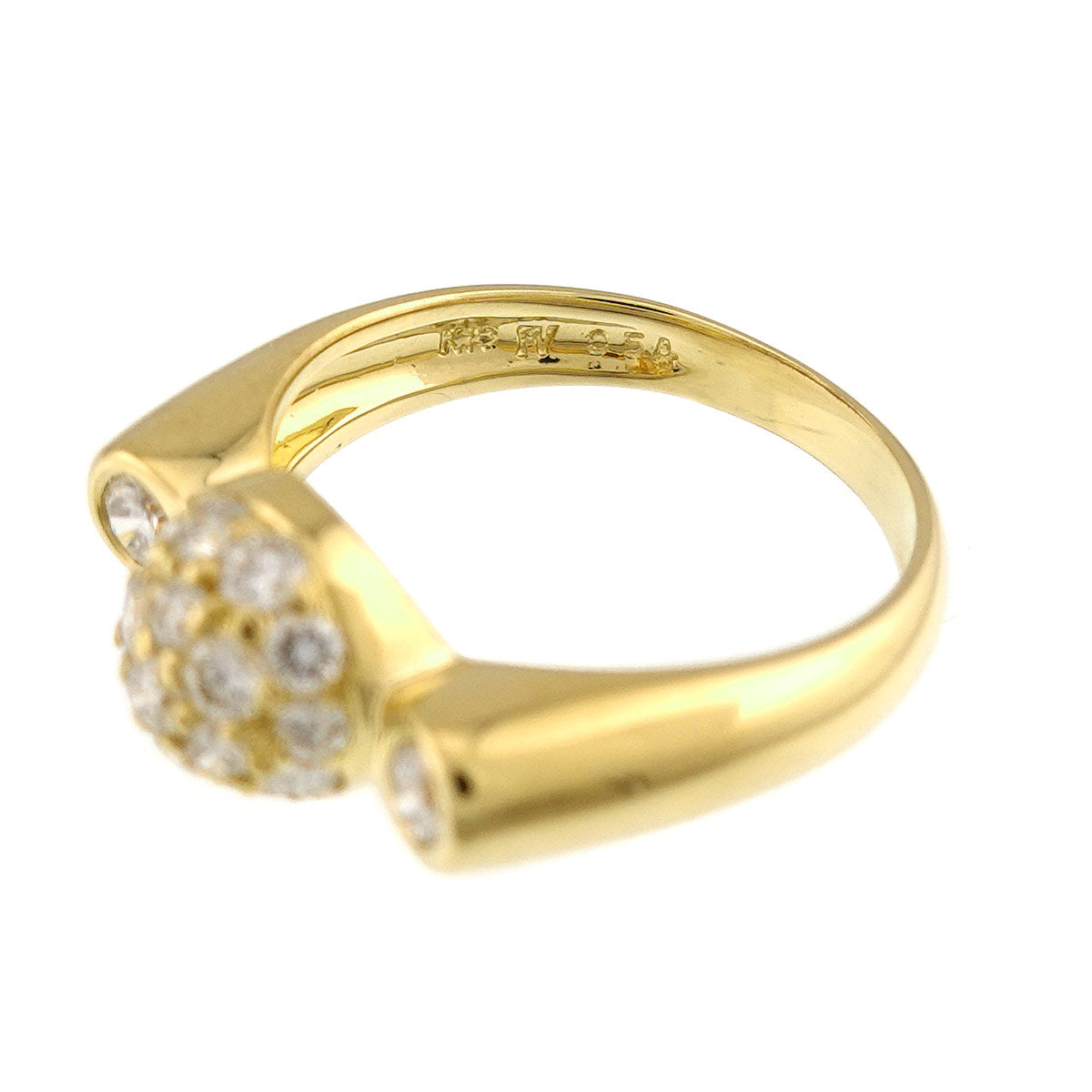 Diamond 0.54ct Ring 18K YG 750 3.25(US)