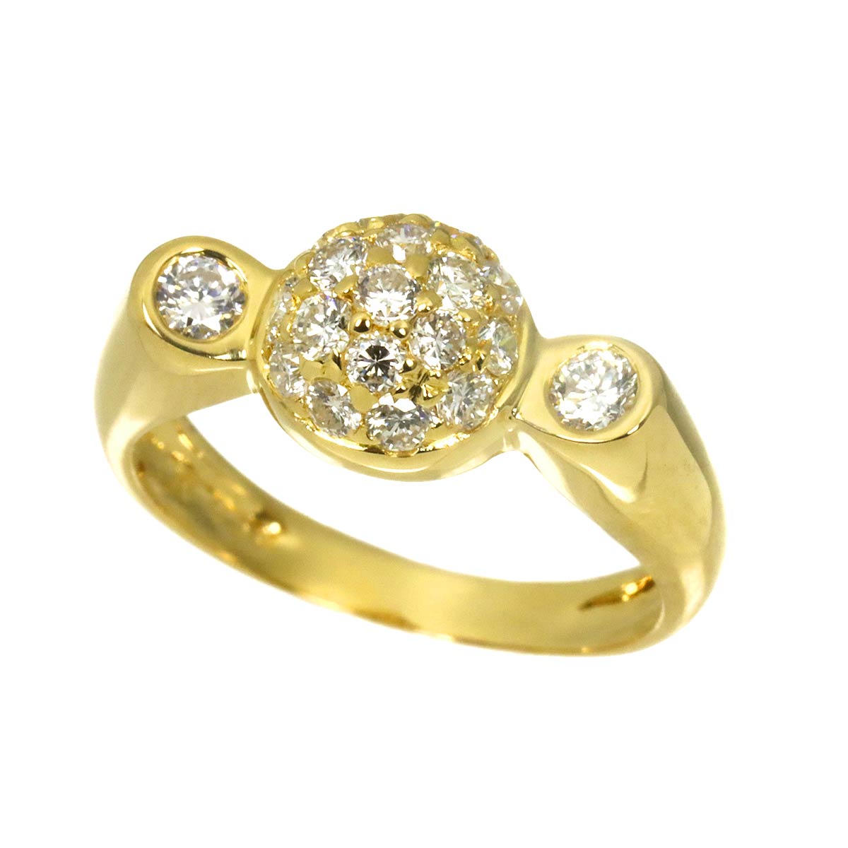 Diamond 0.54ct Ring 18K YG 750 3.25(US)