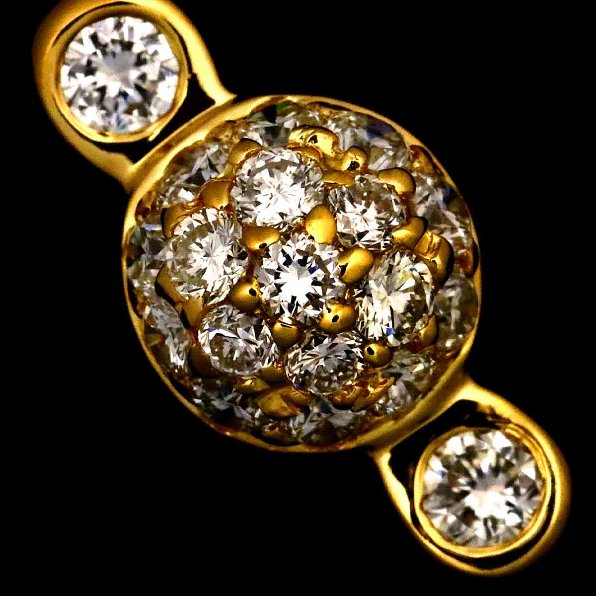 Diamond 0.54ct Ring 18K YG 750 3.25(US)