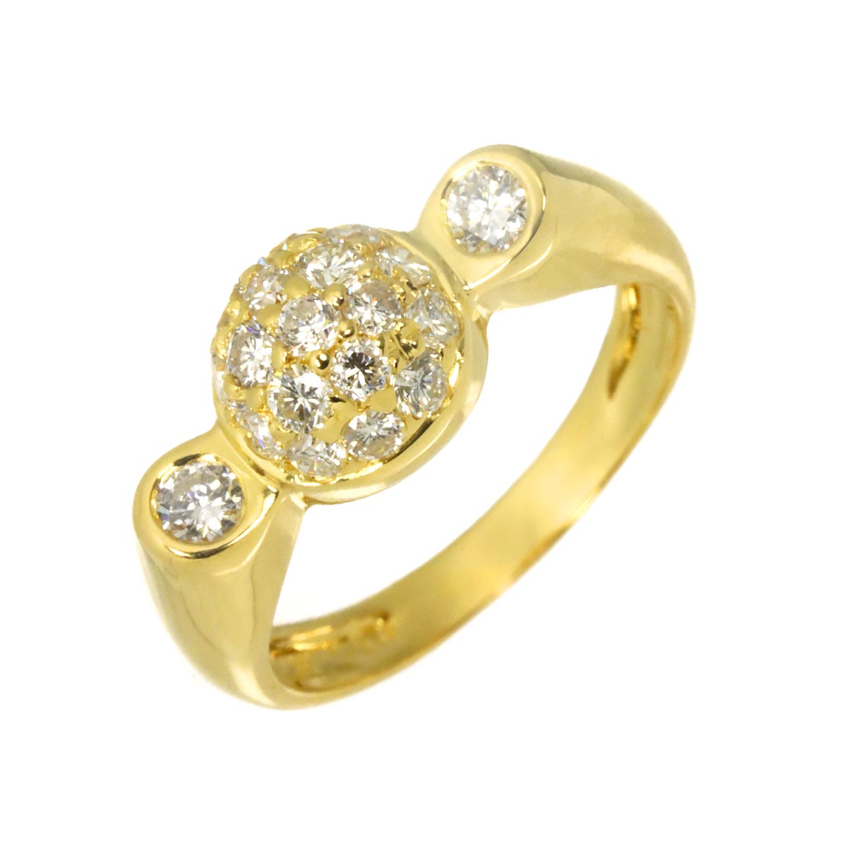Diamond 0.54ct Ring 18K YG 750 3.25(US)