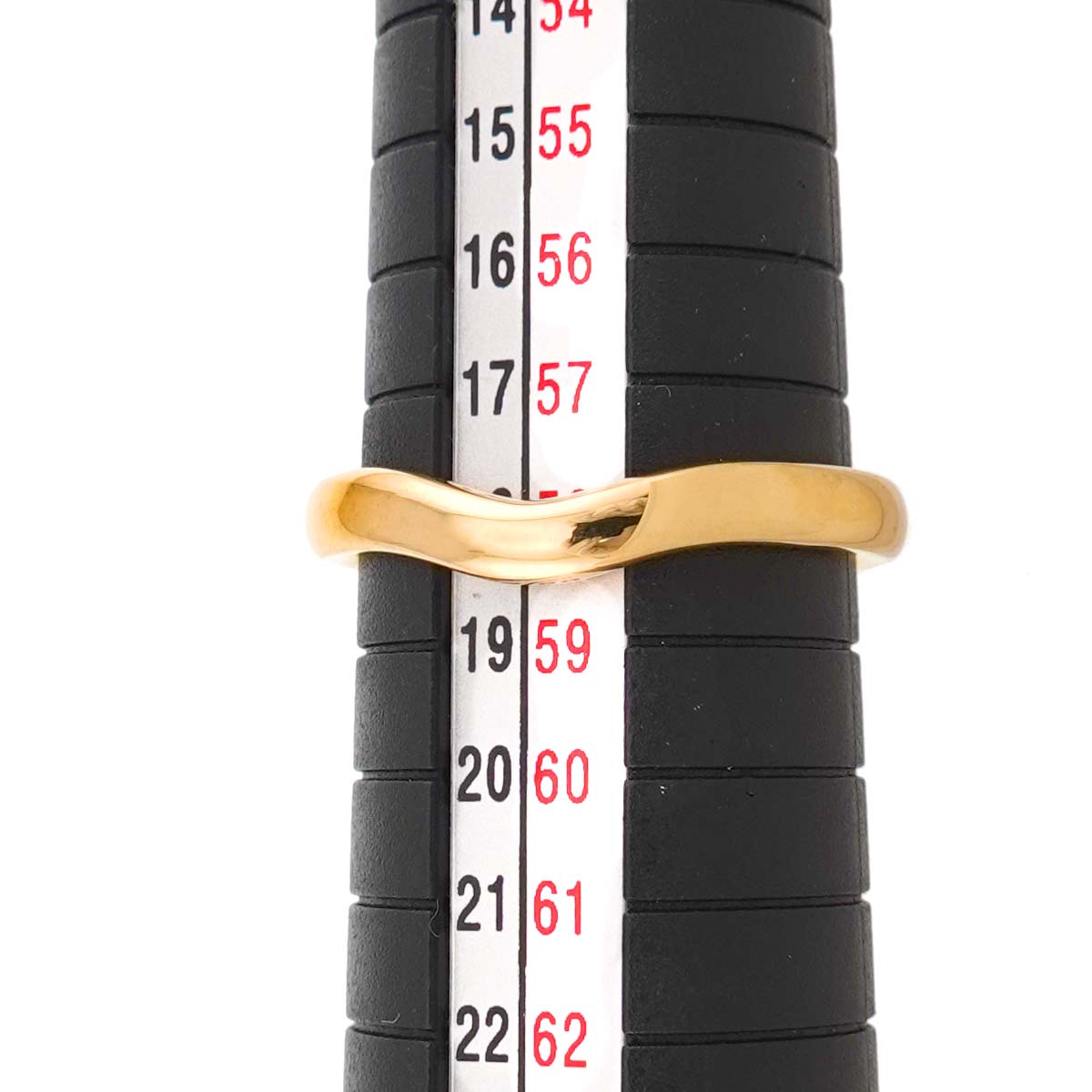 Curved Band Ring 18K Yellow Gold 750 size8-8.25(US)