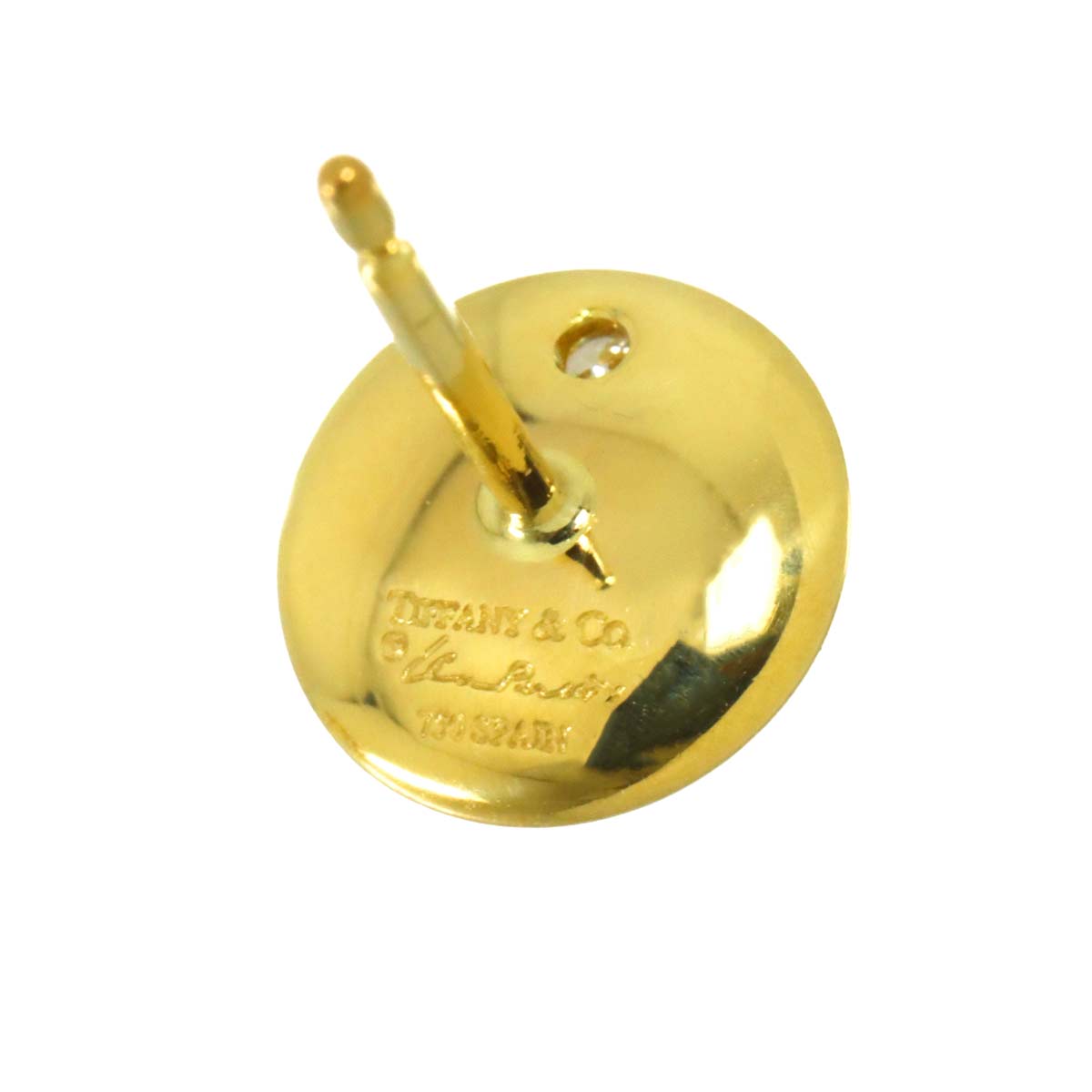 Diamond Earrings Pierced 18K Yellow Gold 750