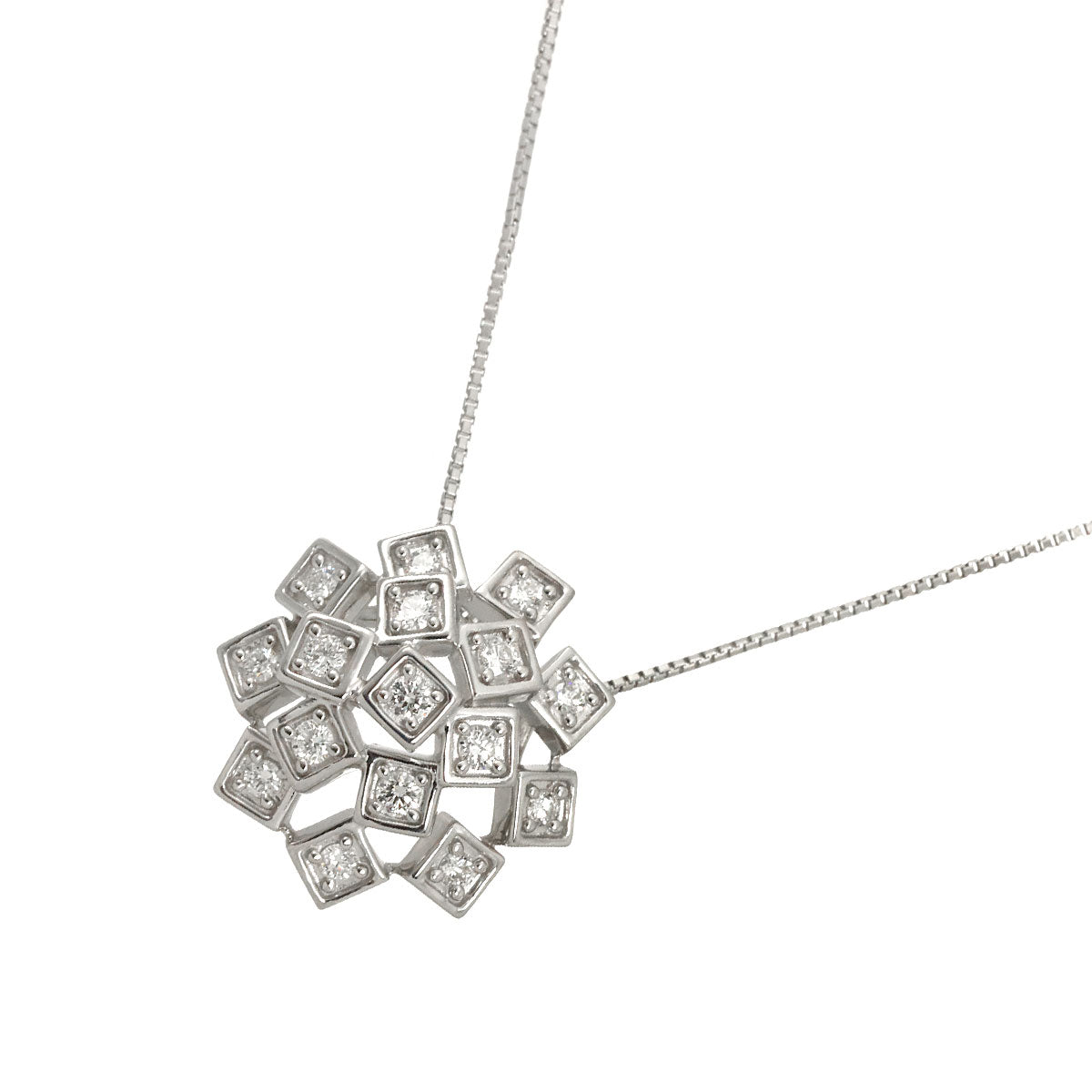 Diamond 0.43ct Necklace 18K White Gold 750