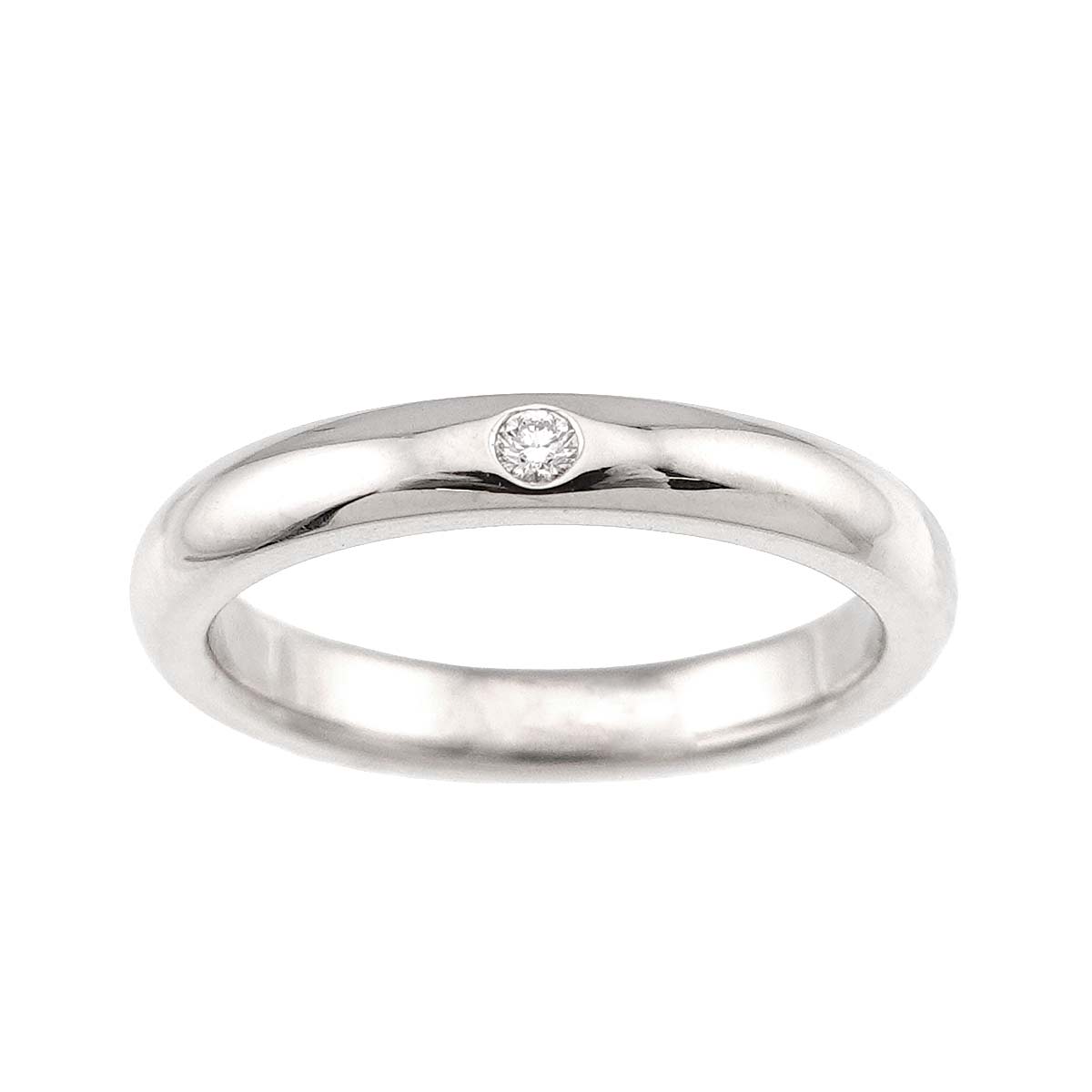 Stacking Band Ring Diamond 1P Platinum Size3.75-4(US)