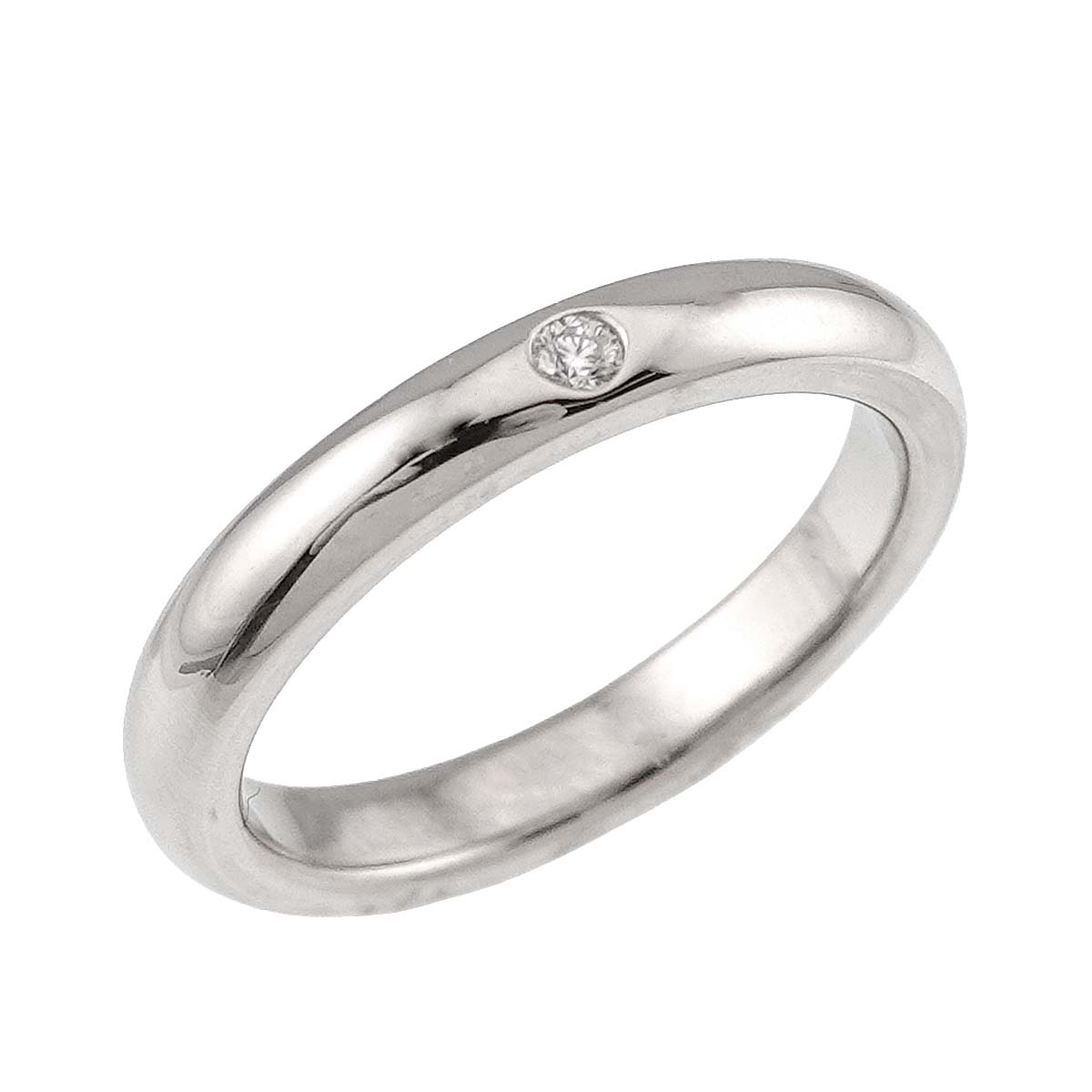 Stacking Band Ring Diamond 1P Platinum Size3.75-4(US)