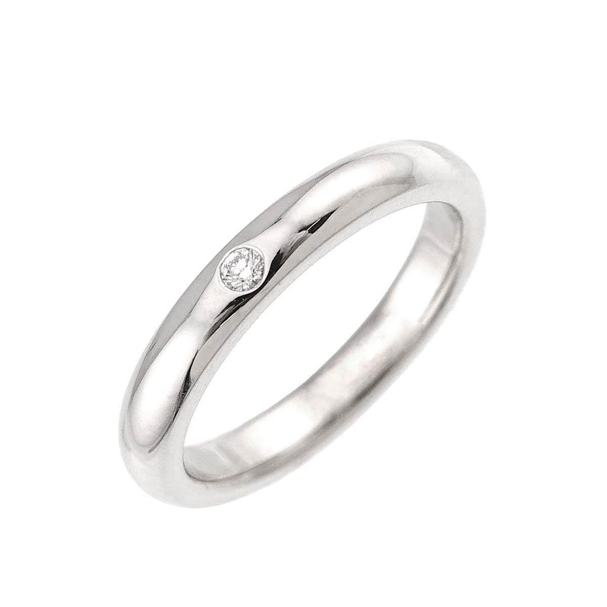 Stacking Band Ring Diamond 1P Platinum Size3.75-4(US)