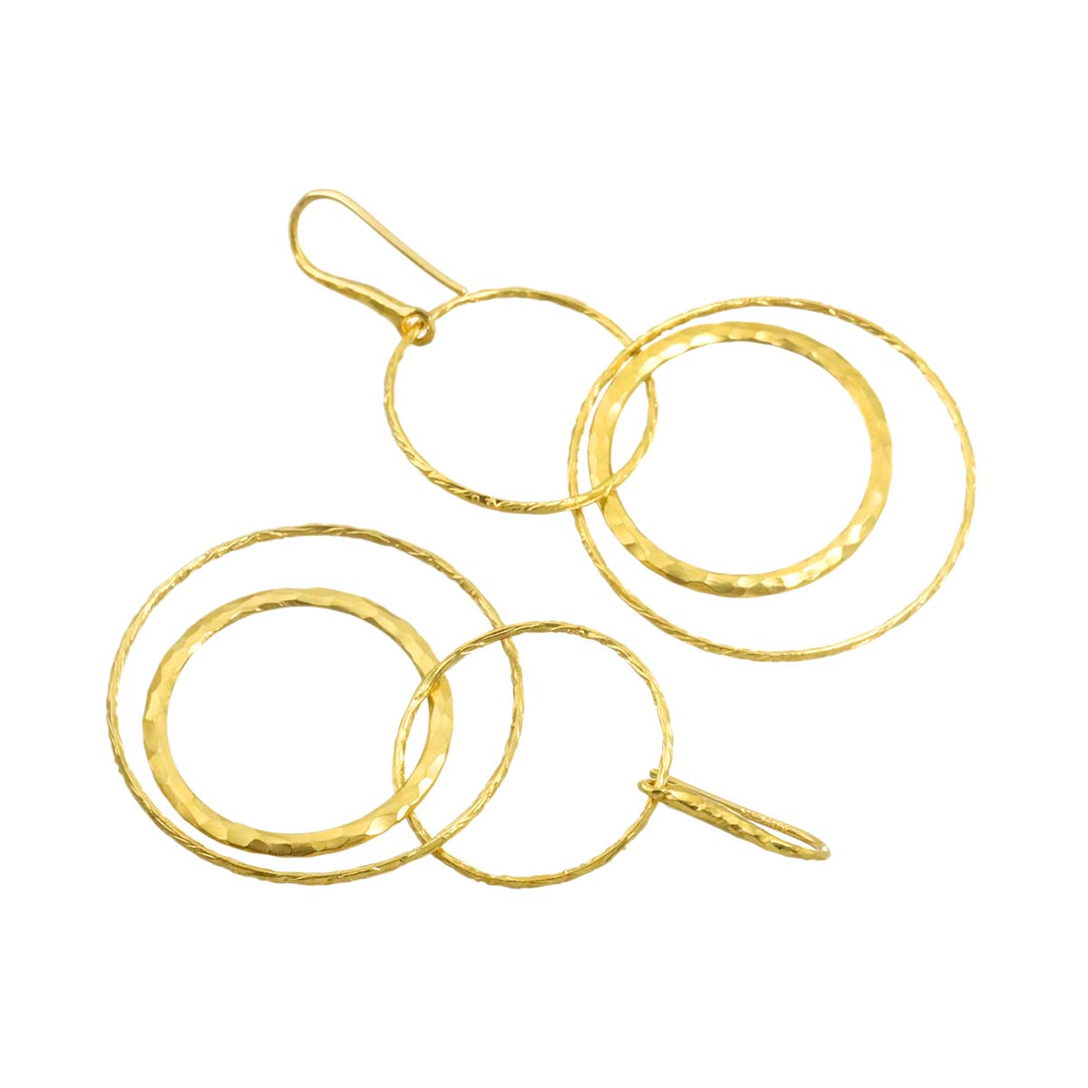 Hook Earrings Pierced 18K Yellow Gold 750