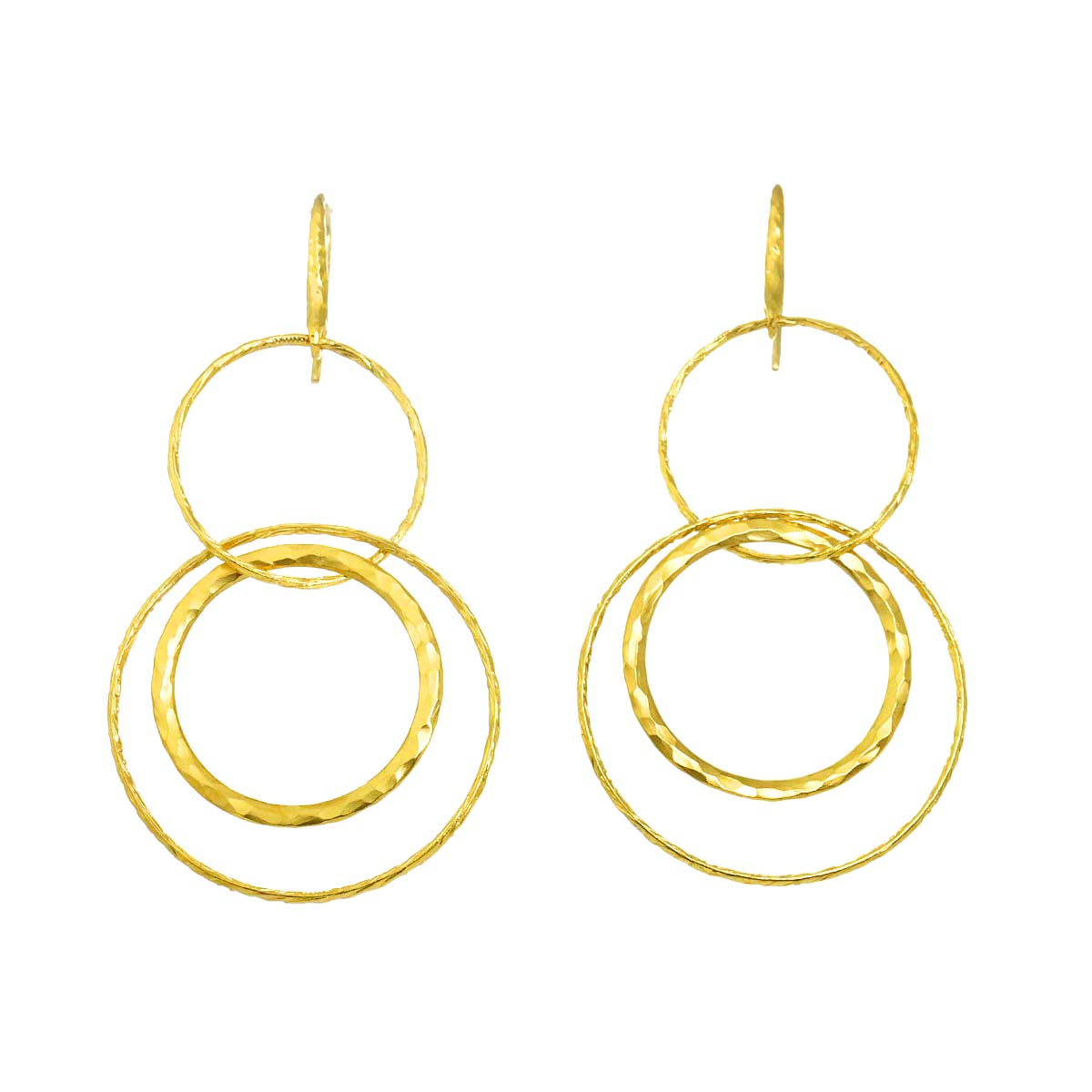 Hook Earrings Pierced 18K Yellow Gold 750