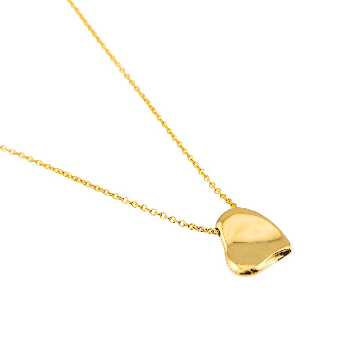 Full Heart Necklace 18K Yellow Gold 750