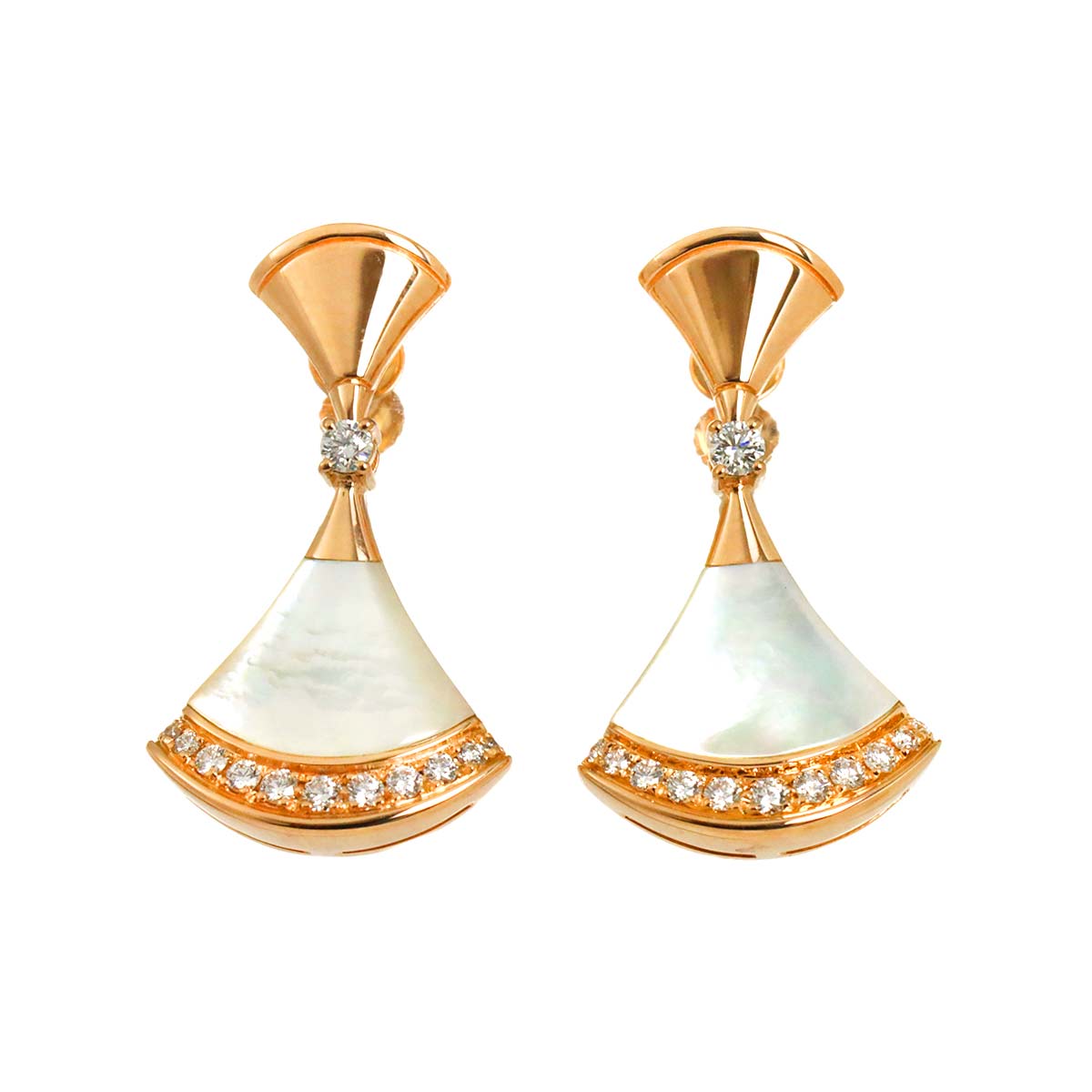 DIVA DREAM MOP Diamond Earrings 18K PG 750