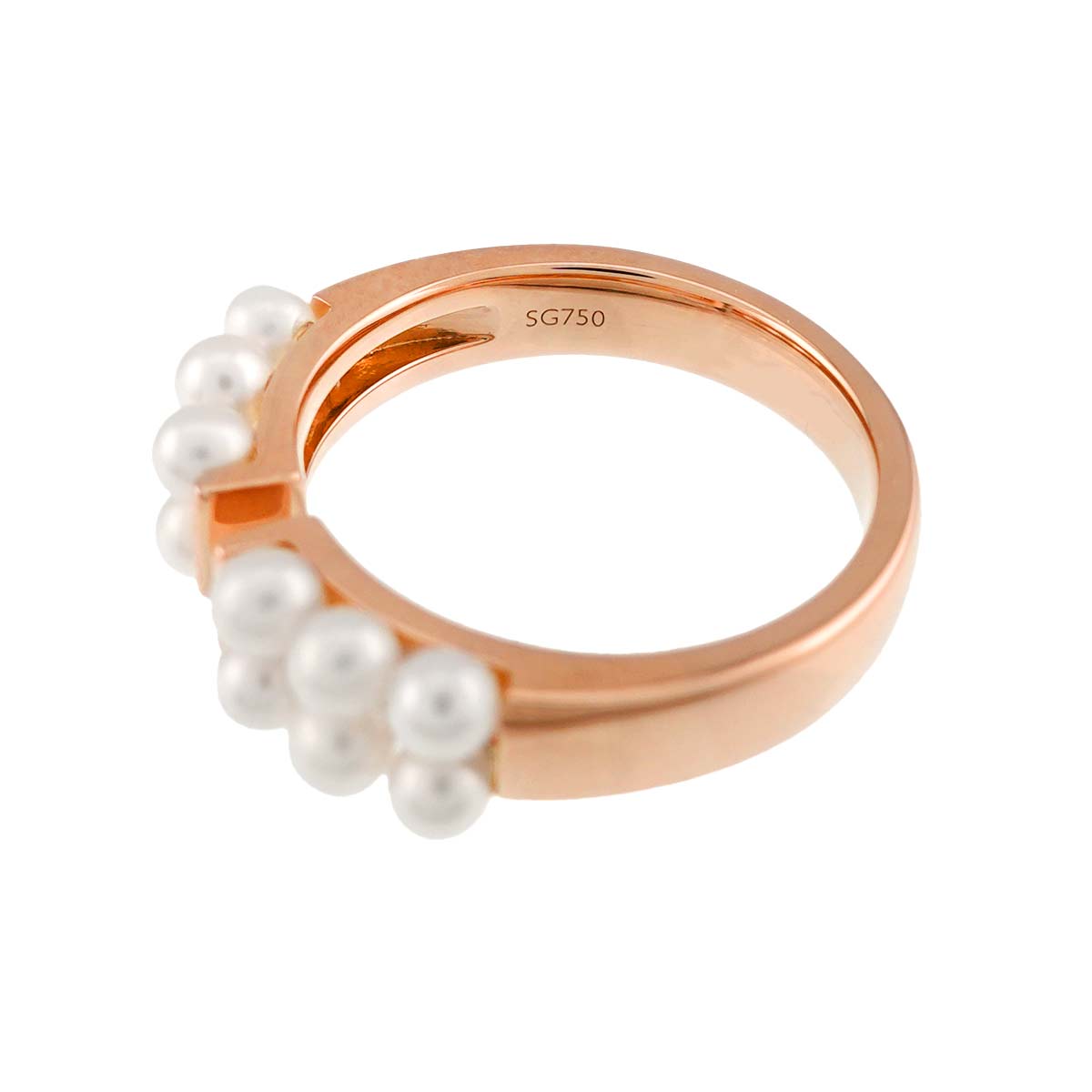 Baby Pearl 2.8mm Ring 18K PG 750 Size5.25-5.5(US)