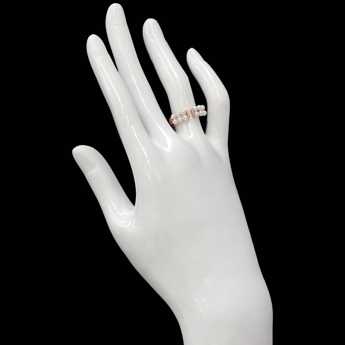Baby Pearl 2.8mm Ring 18K PG 750 Size5.25-5.5(US)