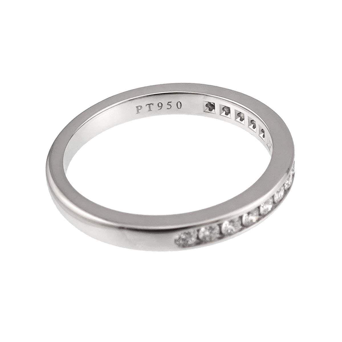 Half Diamond Ring Pt Platinum size5.75-6(US)