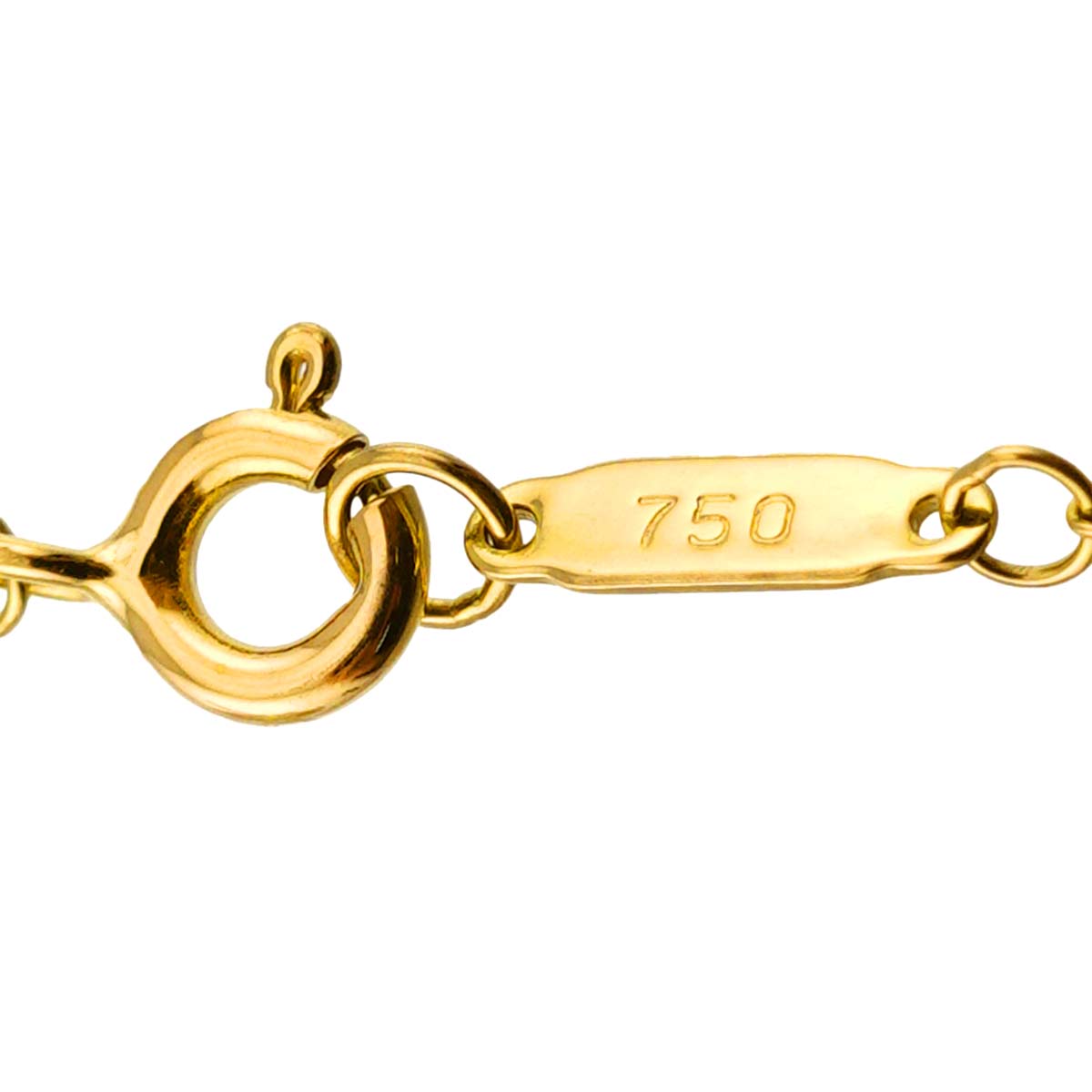 Cross stitch Necklace 18K Yellow Gold 750