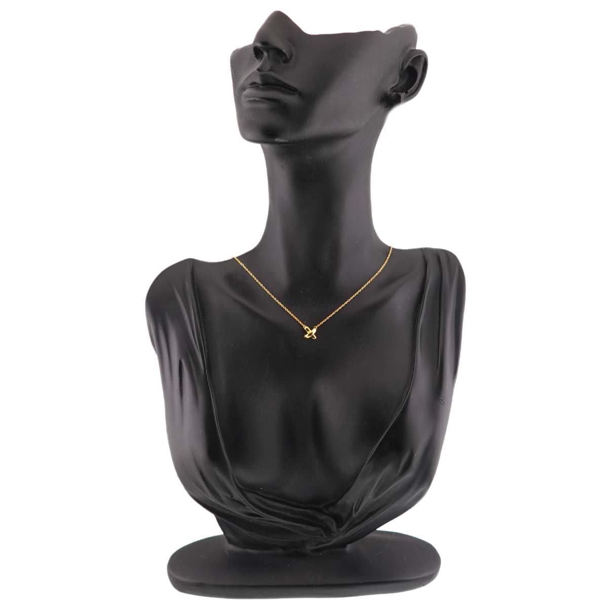 Cross stitch Necklace 18K Yellow Gold 750
