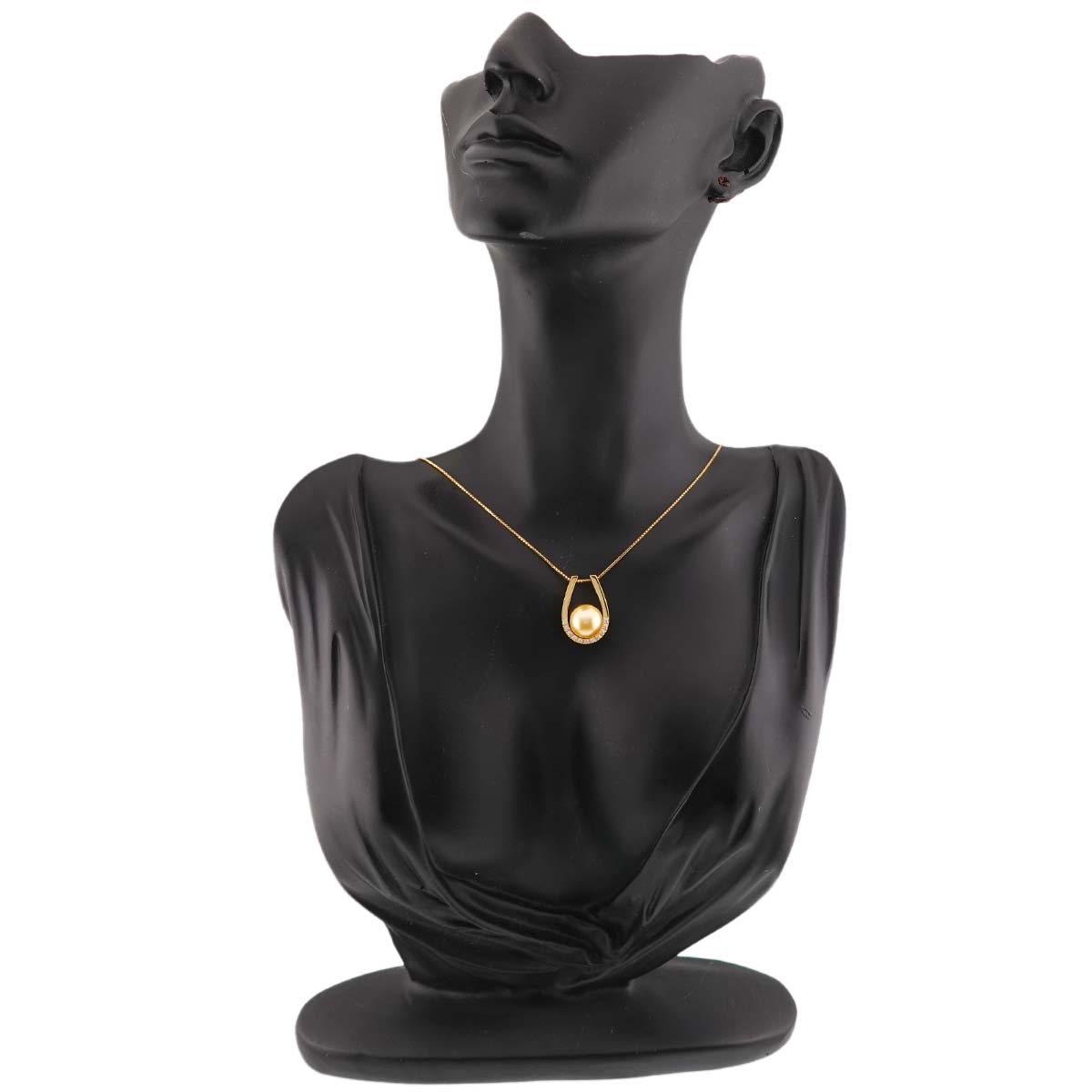 TASAKI South Sea pearl Diamond 0.10ct Necklace 18K YG 750