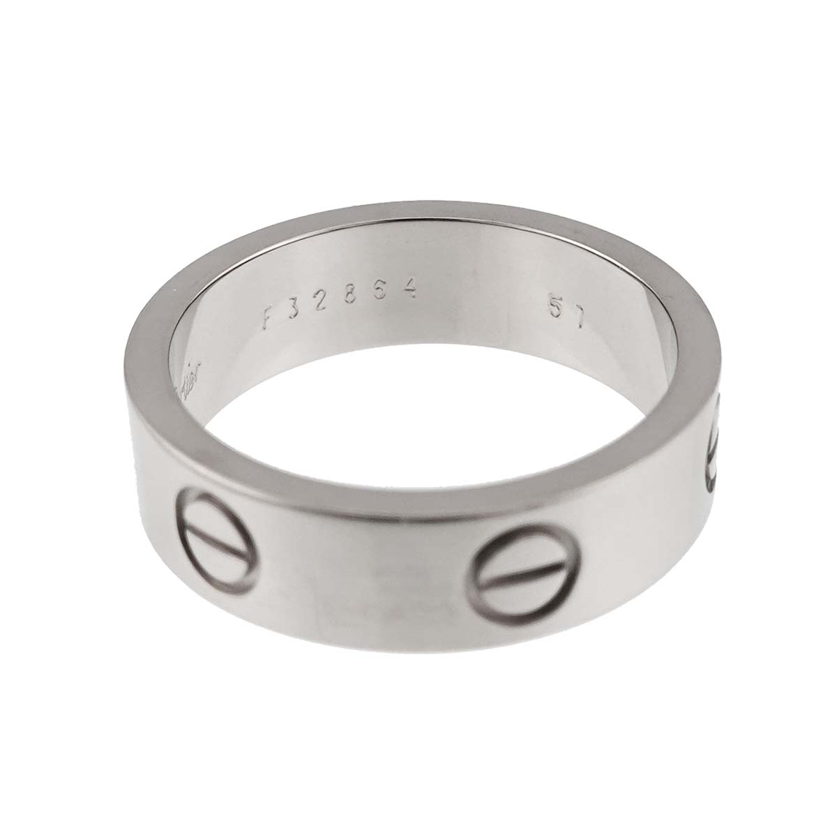 Love Ring 18K White Gold 750 size57 7.5(US)