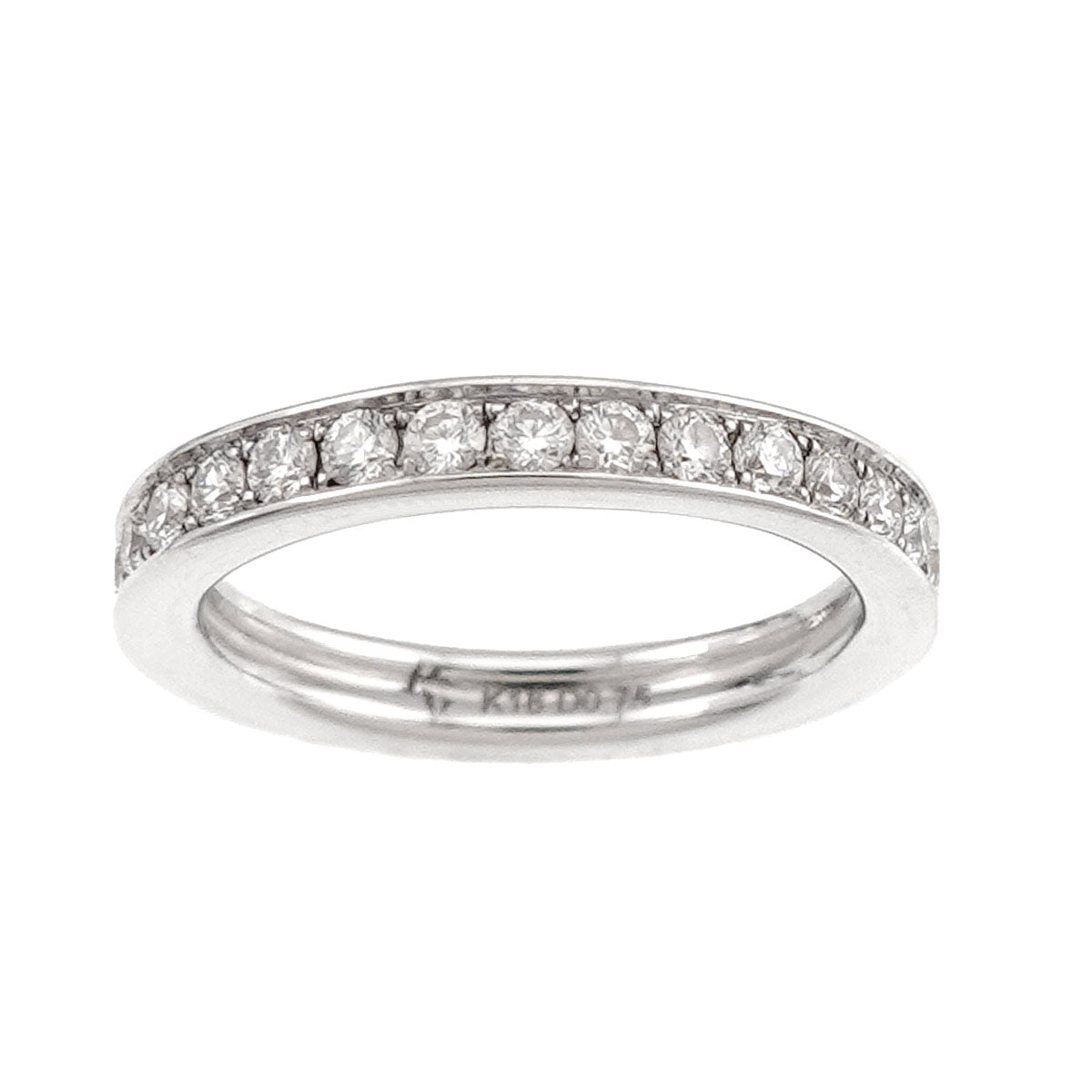 Diamond 0.75ct Ring 18K WG 750 Size4-4.5(US)