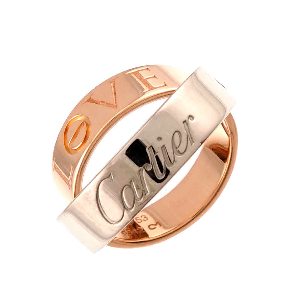 SecretLove Ring 18K WG PG 750 Size53 6.25-6.5(US)