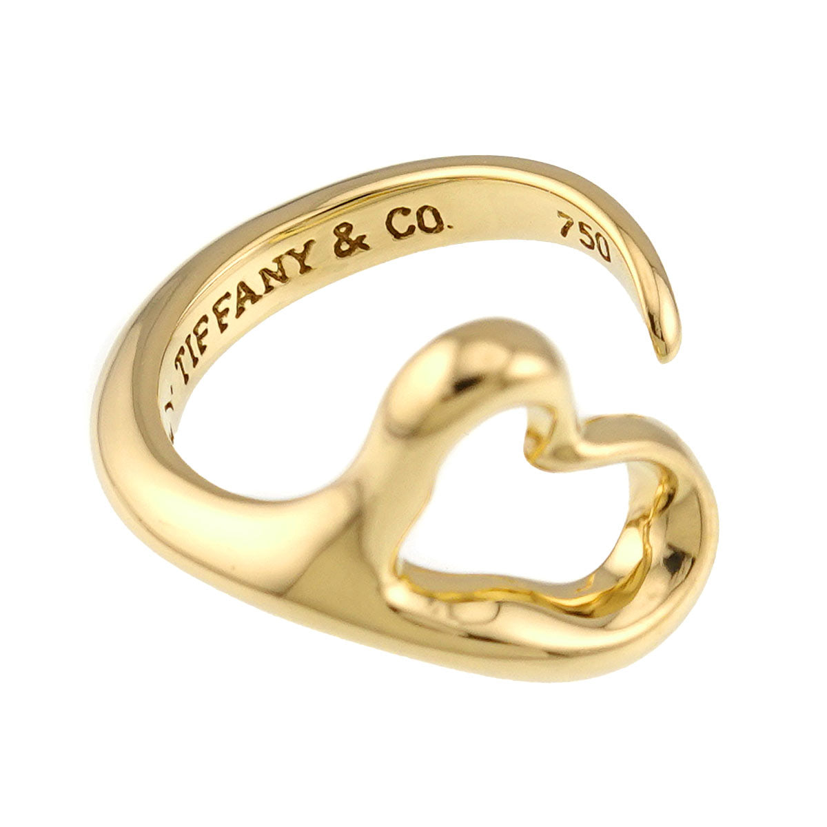 Open Heart Ring 18K YG 750 Size5.75-6(US)