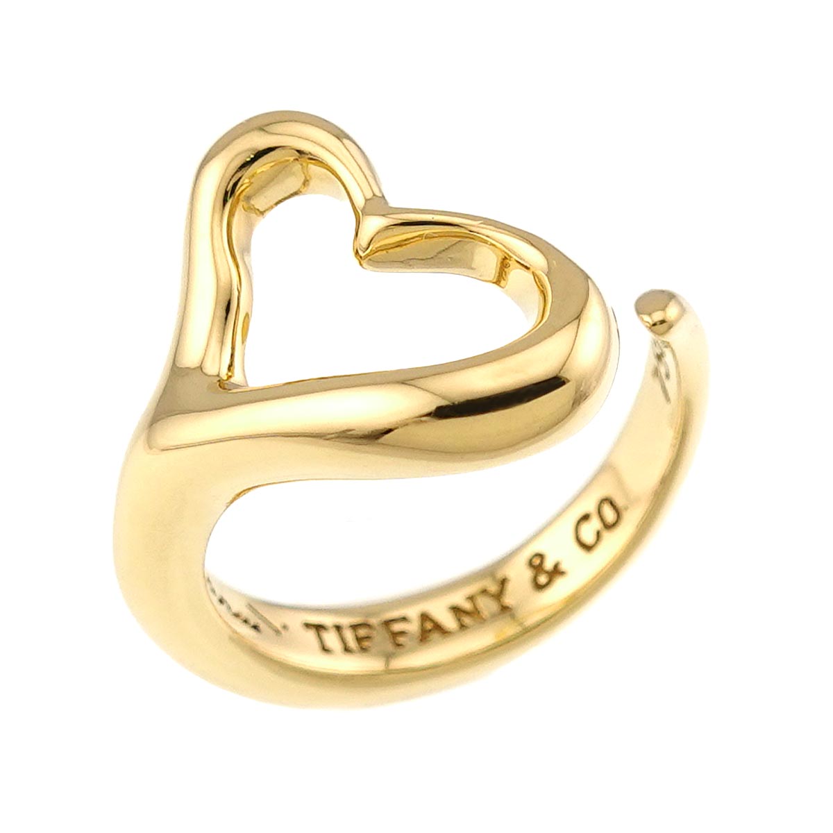 Open Heart Ring 18K YG 750 Size5.75-6(US)
