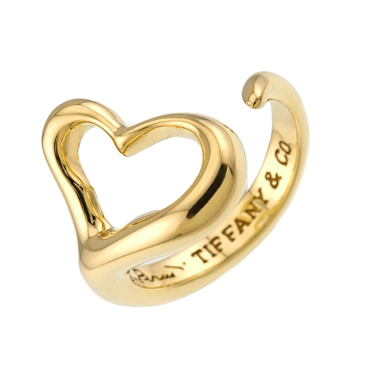 Open Heart Ring 18K YG 750 Size5.75-6(US)