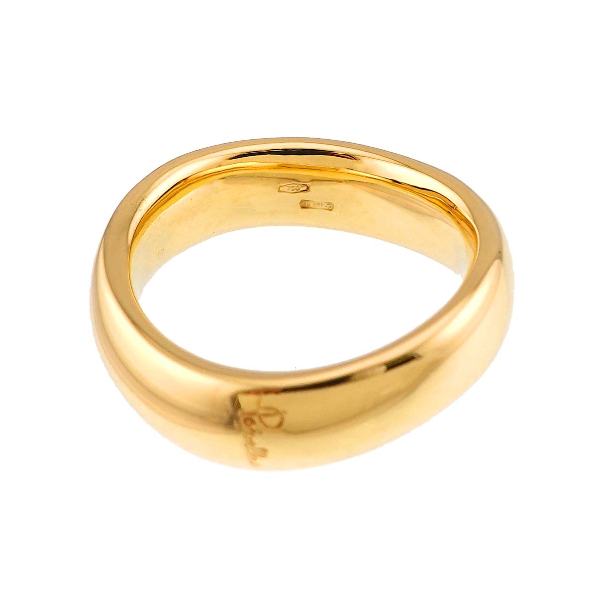 Ring 18K YG Yellow Gold 750 Size6.25-6.5(US)