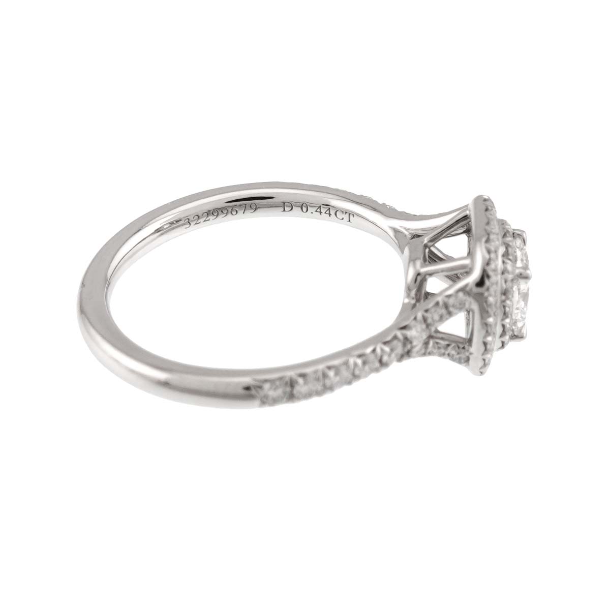 Diamond 0.44ct H/VVS2/EX Ring Platinum Size4.75-5(US)