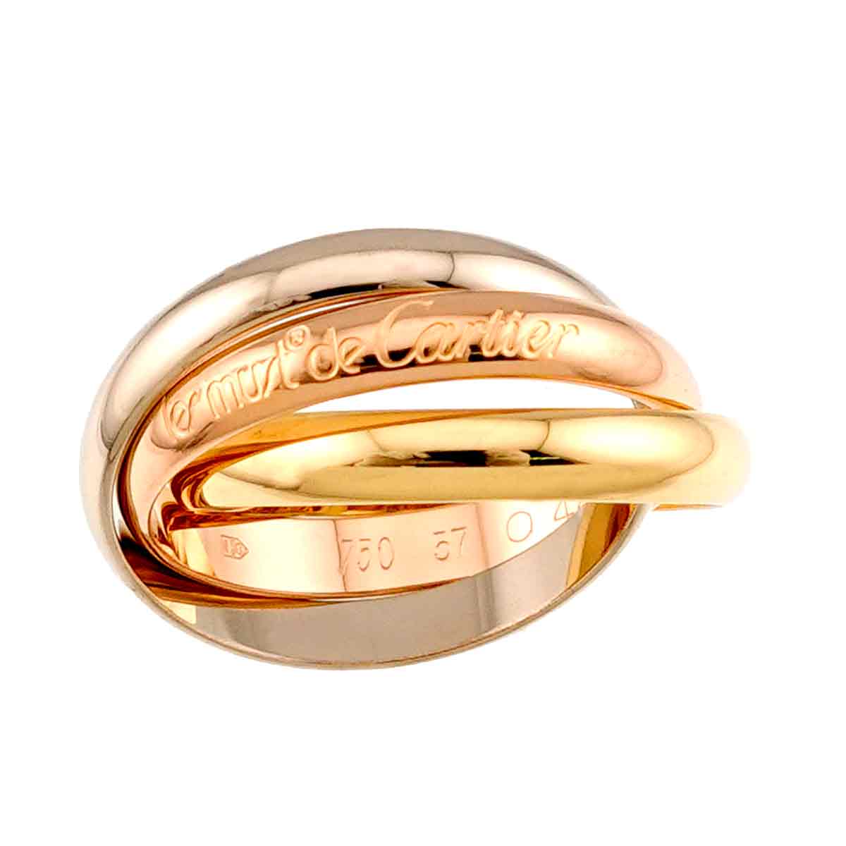 Trinity Ring 18K YG WG PG 750 Size57 7.5-7.75(US)