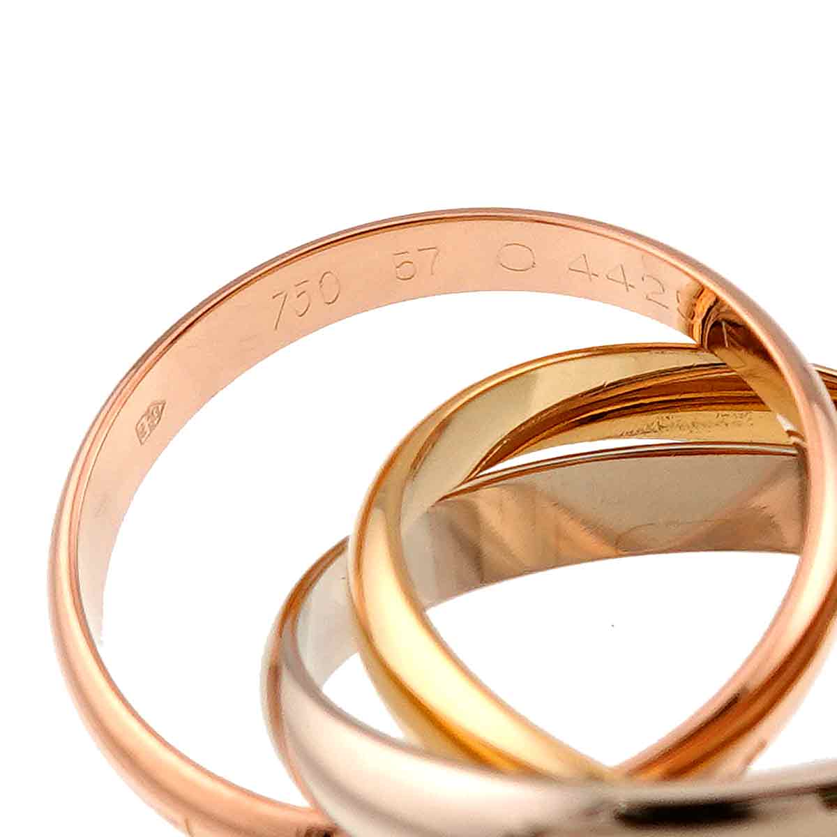 Trinity Ring 18K YG WG PG 750 Size57 7.5-7.75(US)