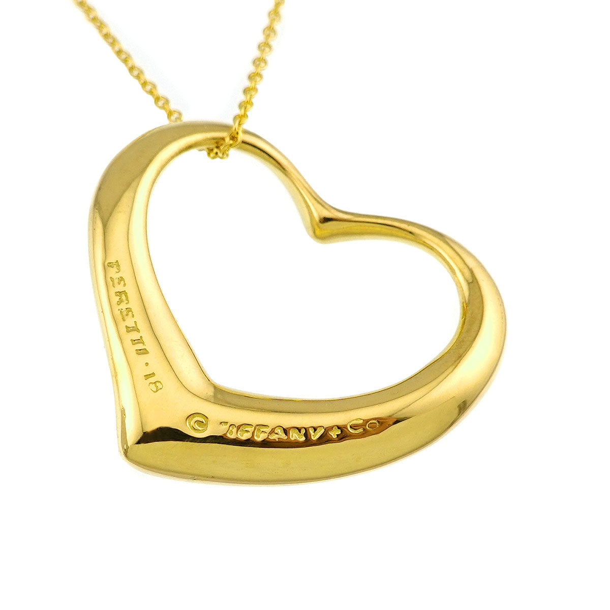 Open Heart Necklace 18K Yellow Gold 750