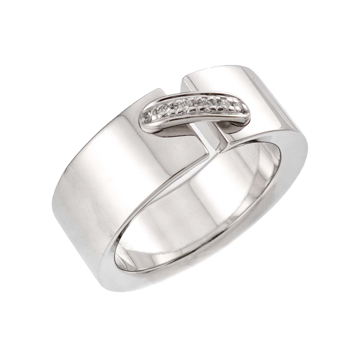 Liens Diamond Ring 18K White Gold 750 size3.75-4(US)