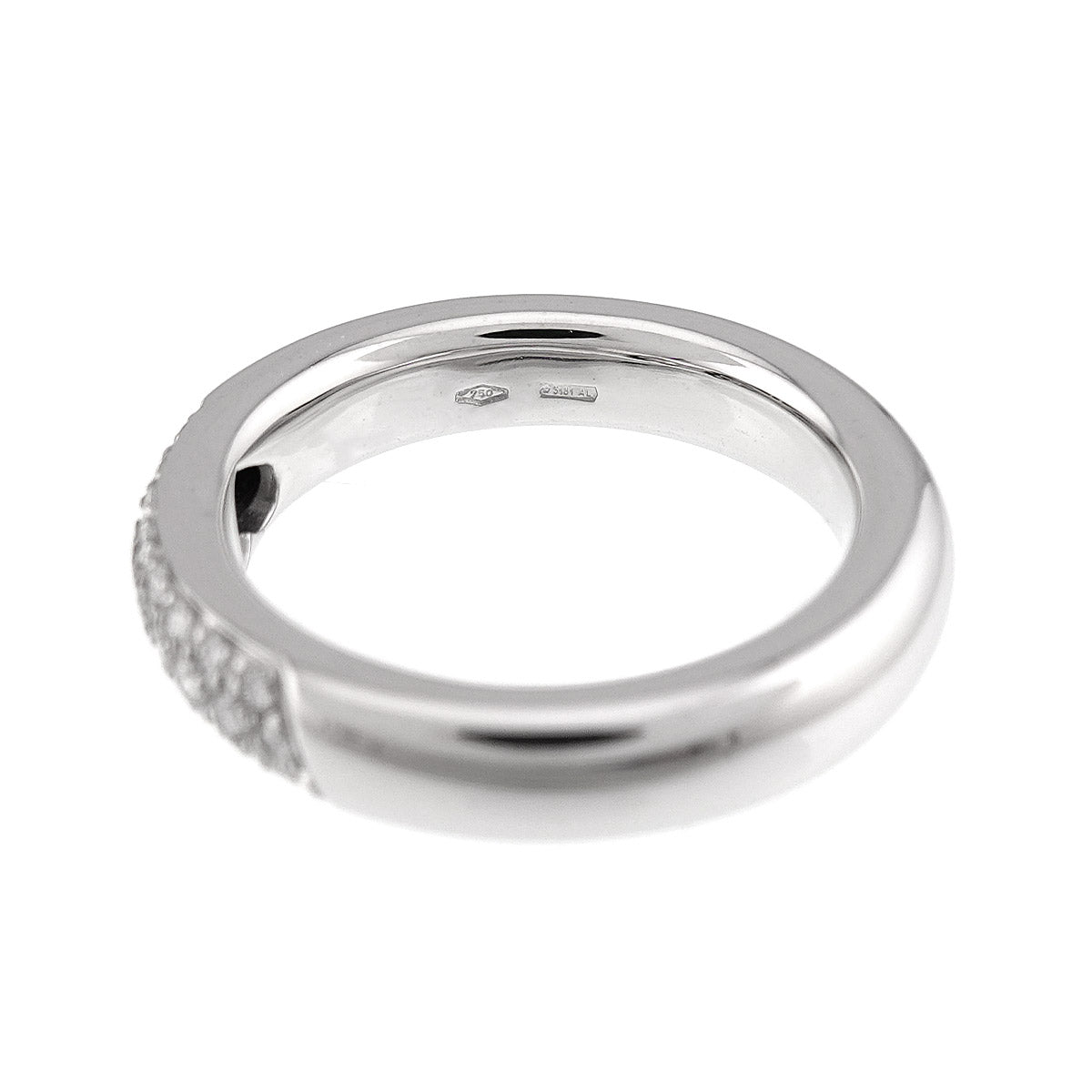 Heart Diamond Ring 18K White Gold 750 size6.75-7.25(US)