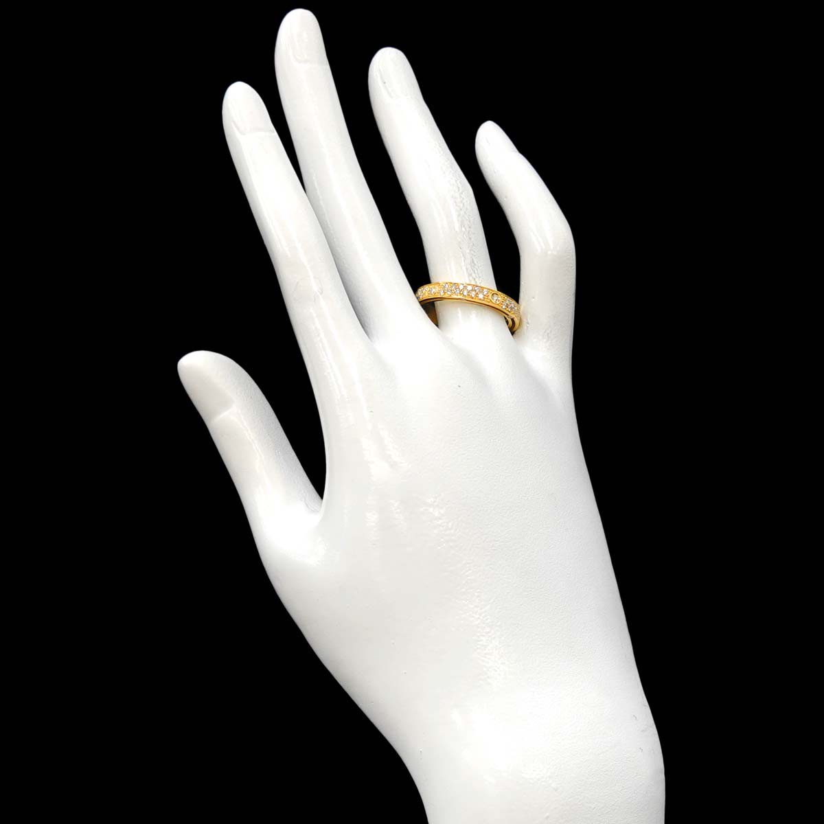 D-SIDE Diamond Ring 18K YG 750 size7.75-8(US)