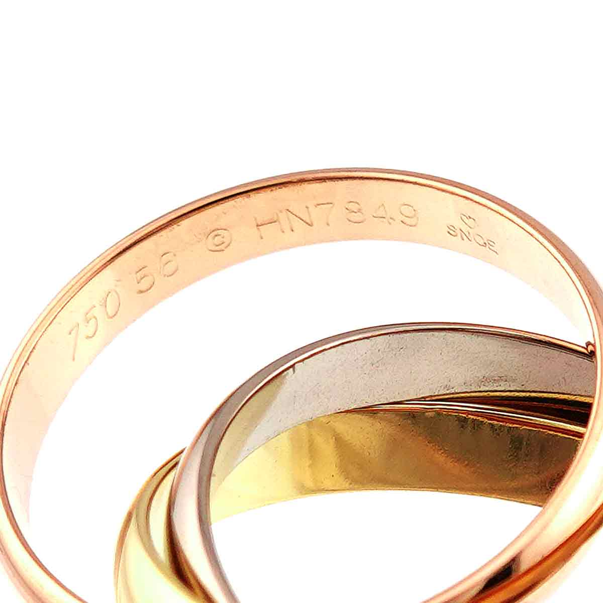 Trinity MM Ring 18K YG WG PG 750 Size56 7.25-7.5(US)