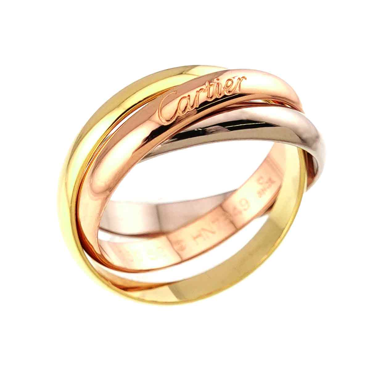 Trinity MM Ring 18K YG WG PG 750 Size56 7.25-7.5(US)