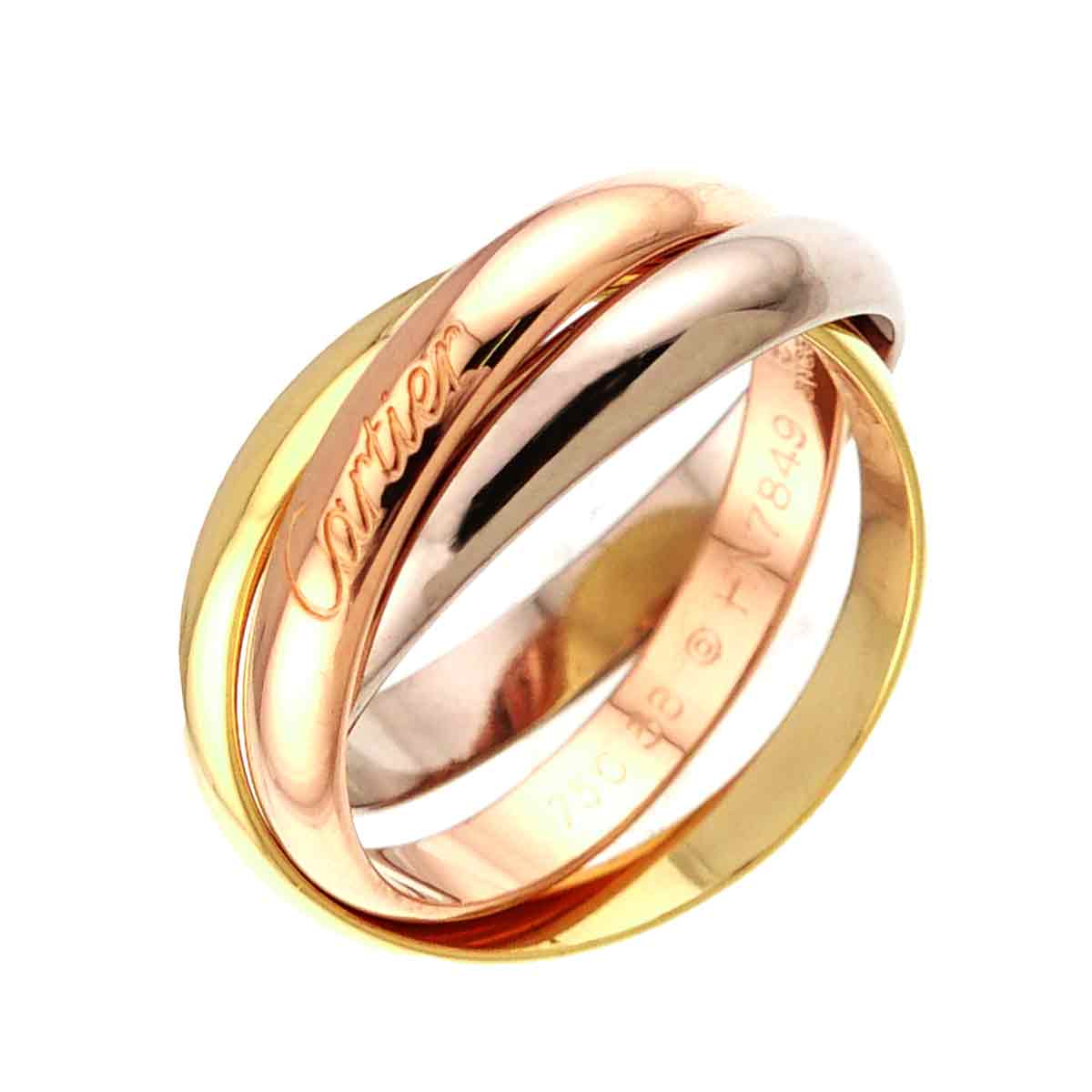 Trinity MM Ring 18K YG WG PG 750 Size56 7.25-7.5(US)